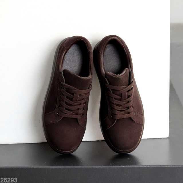 Кросівки кеди Alma, натуральна замша, кроссовки шоколадные 36-41