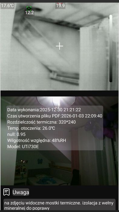 Kamera termowizyjna Uni-T UTi730E - wynajem