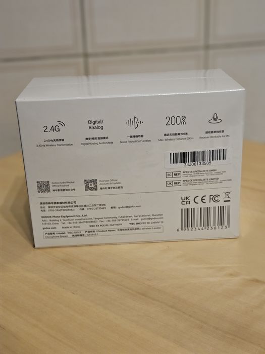 Wireless Mic Godox WEC-S Kit 2 - Novo, lacrado