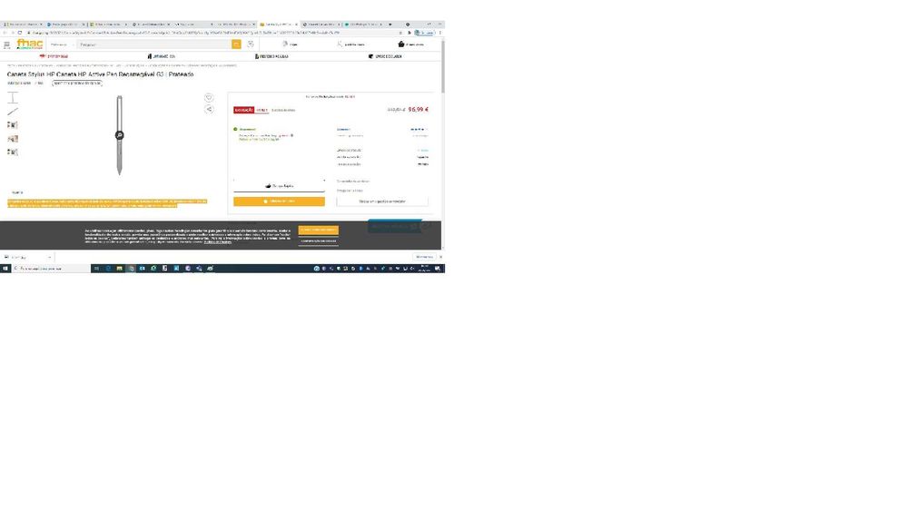 portes incluidos Caneta Stylus HP Caneta HP Active Pen Recarregável G3