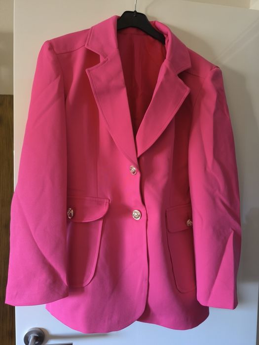 Blazer forrado rosa novo L
