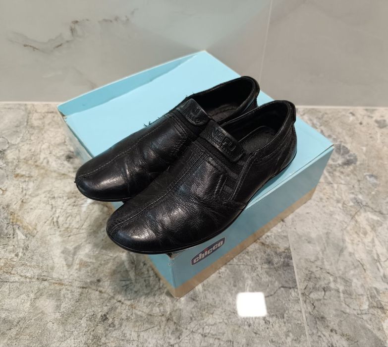 Ціна символічна! Зручні туфлі макасини в школу шкіра р. 32, уст 20 см