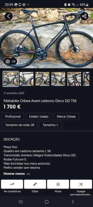 Mafrabike Bicicletas de estrada carbono oportunidade