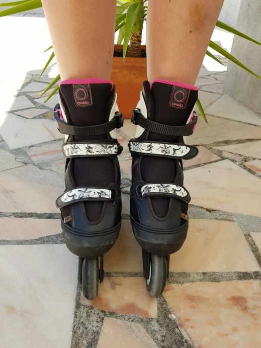 Patins em linha de senhora