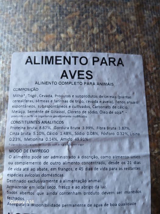 Cereais para Galinhas