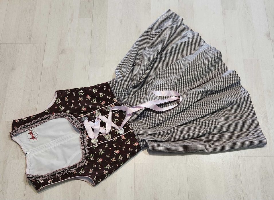 XS S strój ludowy małgosia fartuszek sukienka ludowa bawarka nr 320