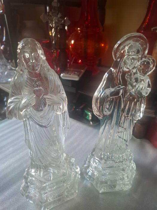 figurki swietych ze szkla prasowanego huta zabkowice cena za sztuke