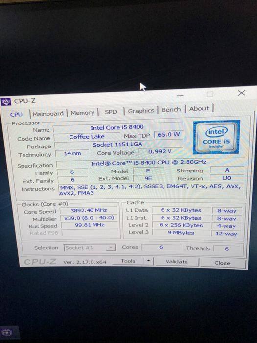 Комплект intel i5 8400/ asus prime h310m-r r2.0