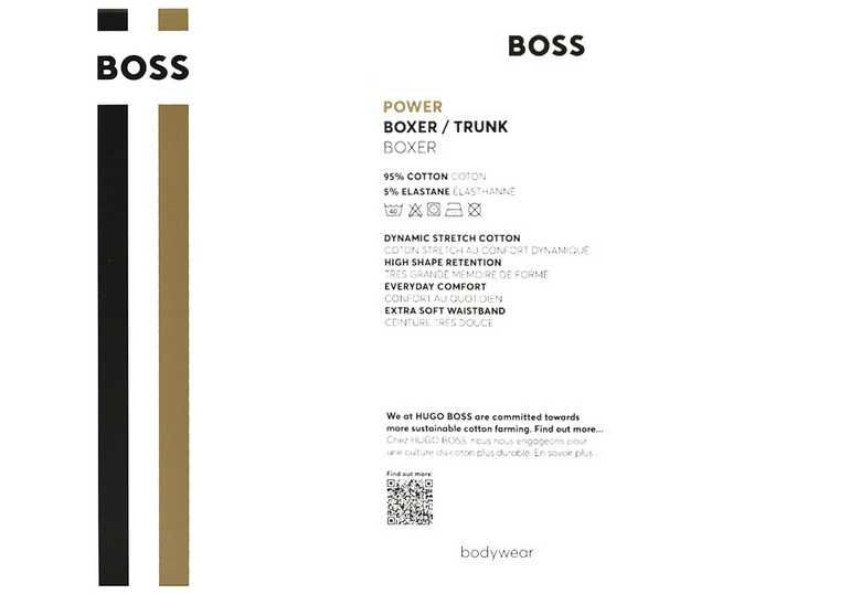 HUGO BOSS bokserki 3 PAK bokserek męskich BLACK