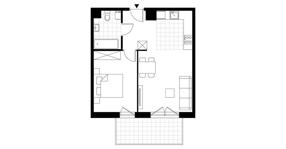 2-pokojowe mieszkanie 46m2 + balkon