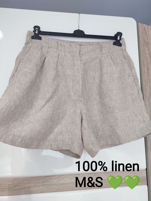 Damskie spodenki szorty lniane 100% len 2XL
