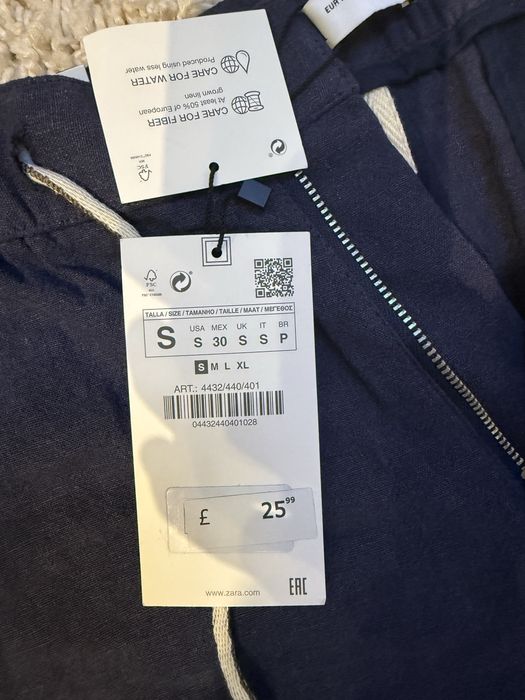 Шорти Zara льон та віскоза літо Розмір S