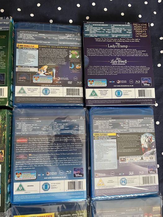 Disney/ Pixar Blu-Ray Bambi, Dumbo, Cinderela, Brave, Up, Rei Leão