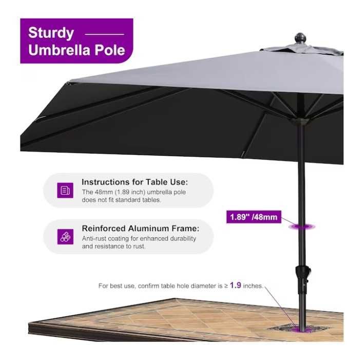 Nowy parasol ogrodowy / ochrona UV/ korbka / parasolka 275x335 !K674!