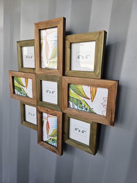 Drewniana Sienna ramka na zdjęcia do zdjęć