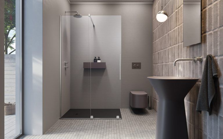 Kabina prysznicowa Furo Walk-in 110 lewy 588 / 2000 drzwi 588 chrom