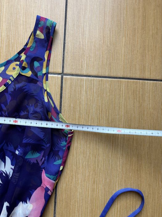 Letnia dluga sukienka na ramiączkach z halką r. 38