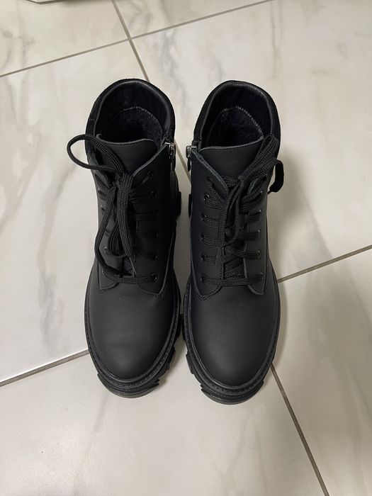 Черевики ботинки зимові цигейка натуральна шкіра