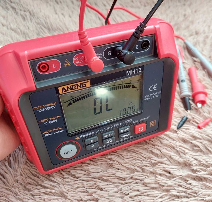Мегомметр ANENG MH-12 Профи прибор электрика, для измерений (мегометр)