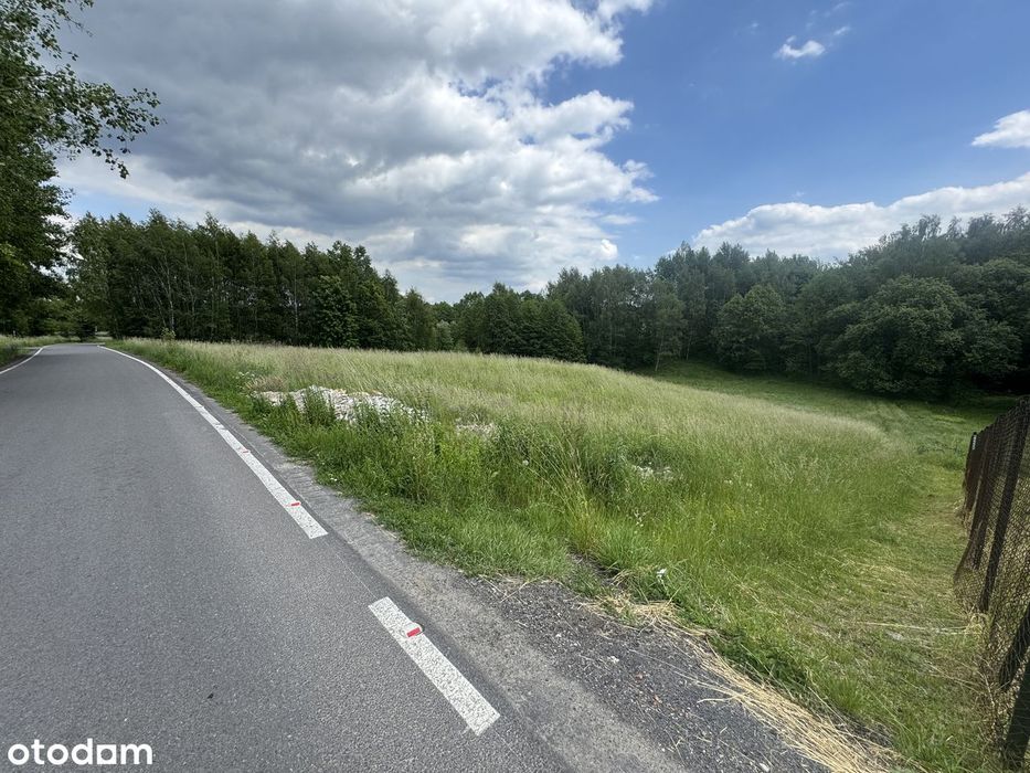Działka przy drodze asfaltowej w cichym miejscu