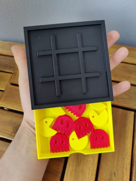 Gra kółko i krzyżyk Pacman Tic Tac Toe 10x10cm podróżna kieszonkowa