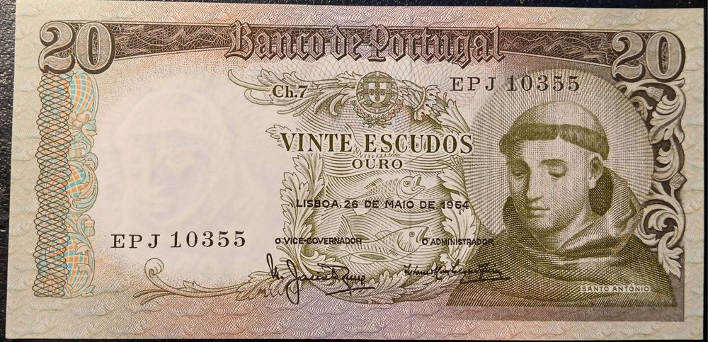 Notas 20 Escudos Santo António