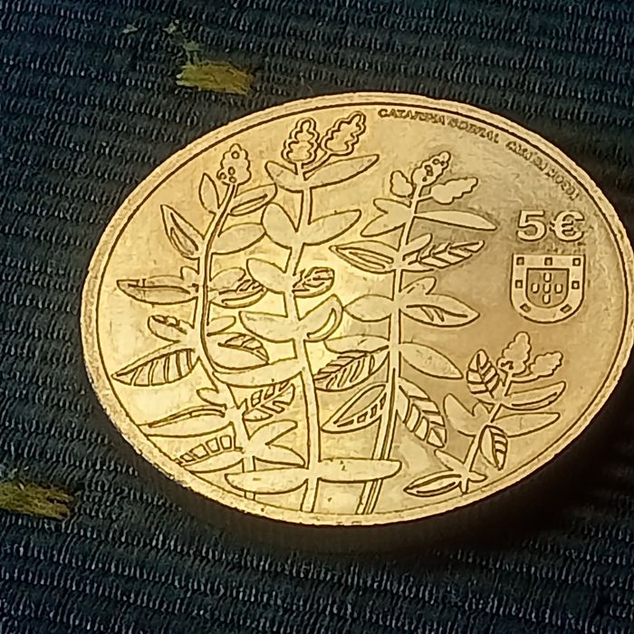 moeda 5.00 euros Hortela Brava
