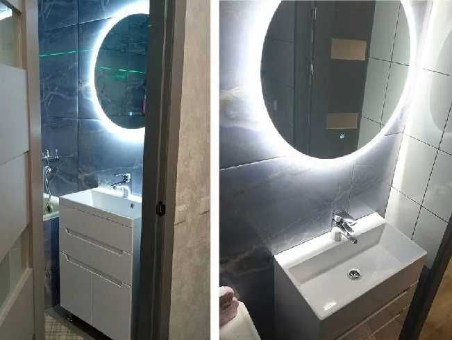 Новое зеркало с подсветкой, влагостойкое. LED, ЛЭД, ЛЕД светодиоды.
