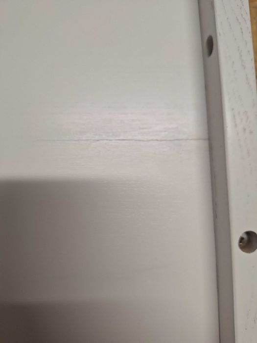Półka narożna, półka wisząca, biała, lite drewno dębowe promień 35cm