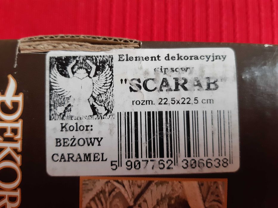 Dekor Gipsowy skarabeusz element dekoracyjny 3 szt plus gratis