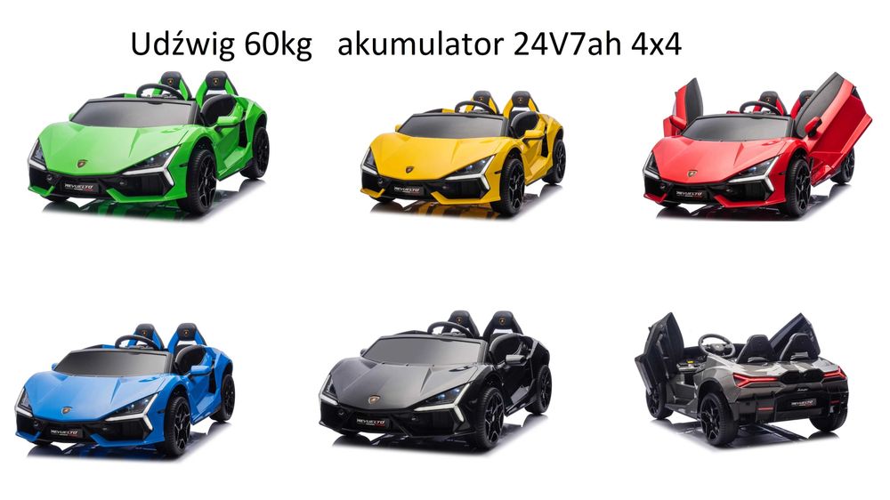 24V 4X4 800W 2os. Udźwig 60kg Lamborghini samochód Auto na akumulator