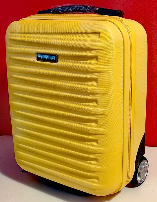 Mała walizka kabinowa podróżna Wittchen z ABS-u żółta NOWA