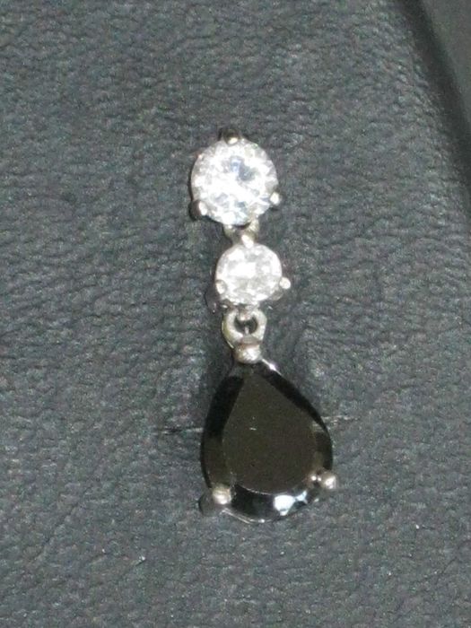 Brincos Prata Maciça de Lei 925`/.. C/Contraste