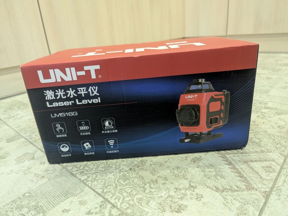 Лазерний рівень UNI-T LM516G 4D (16 ліній) Зелений | Аналог Protester