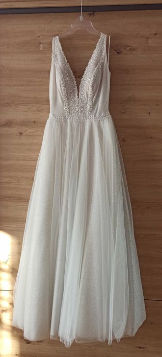 Suknia ślubna błyszcząca rozmiar 34/36