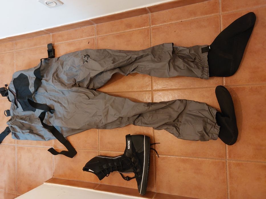 Conjunto Vadeador Daiwa 3-Layer + Botas SEAC Rock HD 3mm