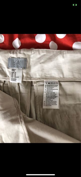 Beżowe dopasowane spodnie h&m 42/ 44