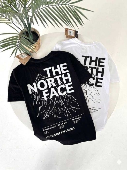 The North Face Новая Футболка — Mountains — ТНФ  Большой Принт — Cotton 100%
