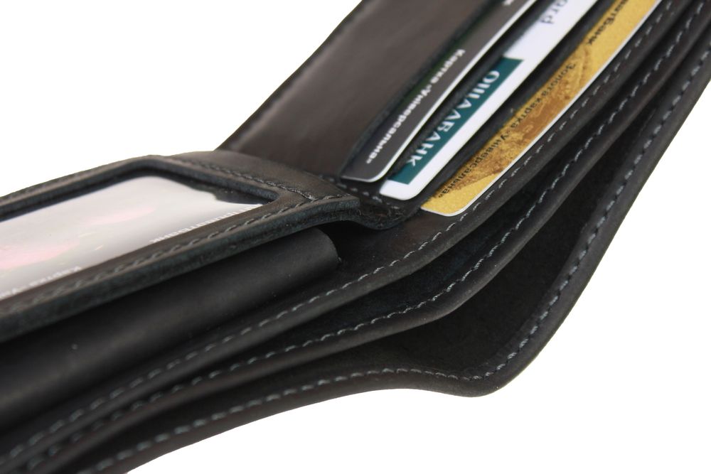 Гаманець чоловічий шкіряний маленький SULLIVAN gm6-1(10) чорний