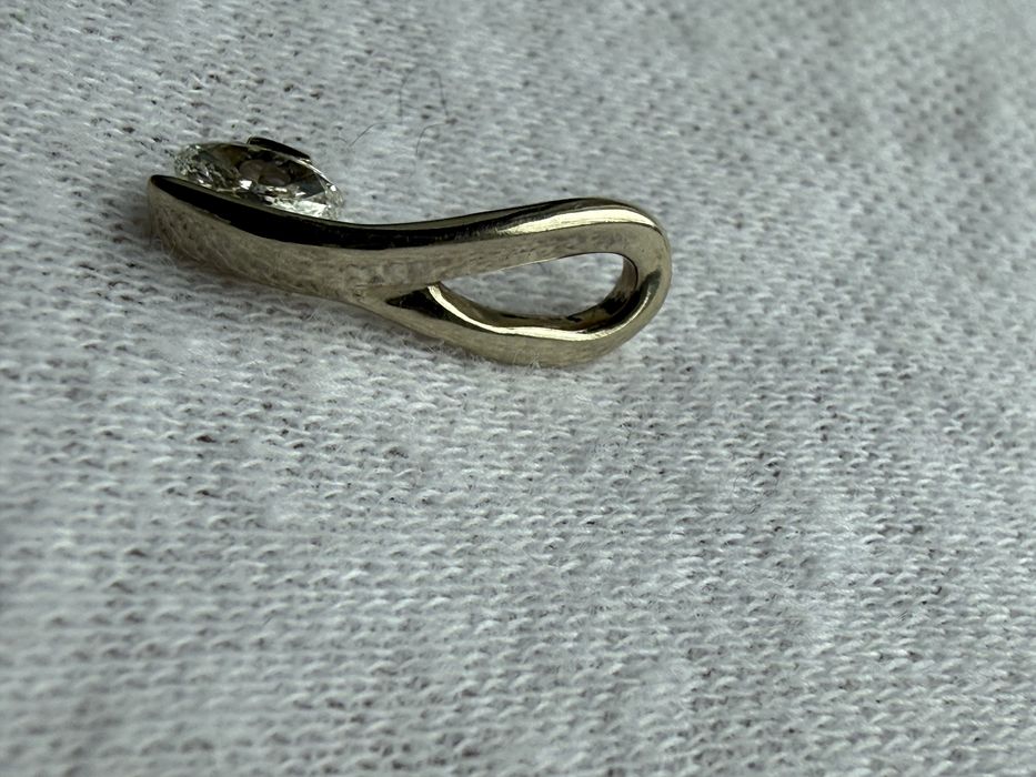 Підвіска біле золото 585 та діамантом 0,18 ct. Кулон золото бриллиант