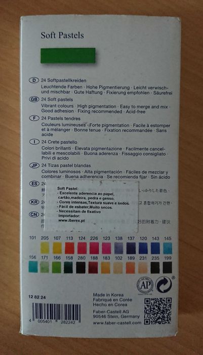 Estojo de 24 barras de pastel flexíveis Mini Faber Castell NOVO