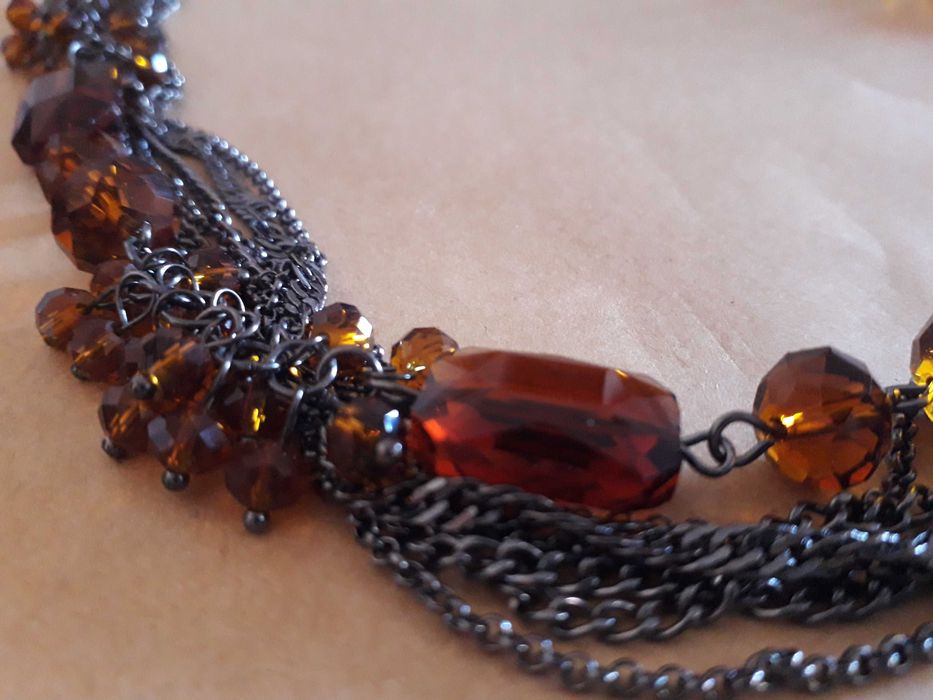 Glamoroso e sofisticado colar NIQUEA.D + par de brincos do conjunto