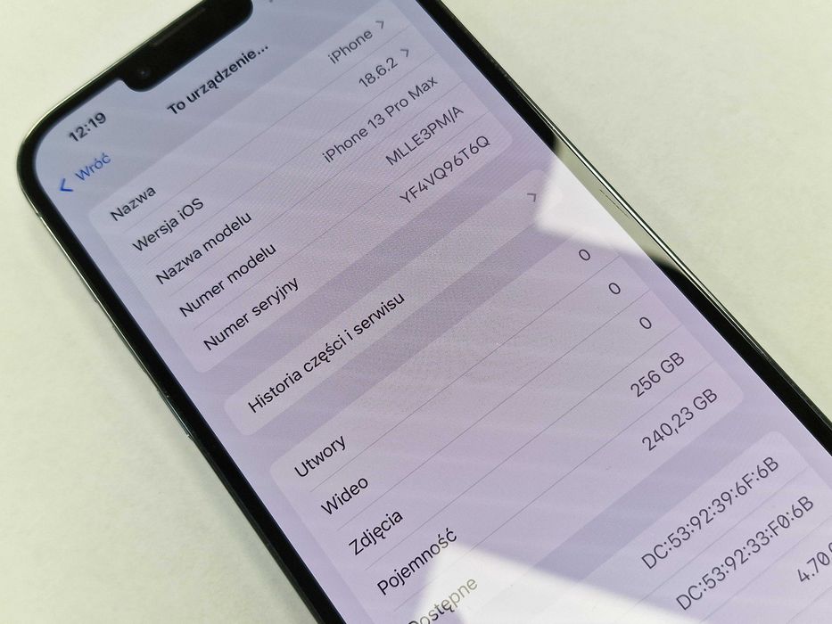 Iphone 13 PRO MAX 256GB/ Sierra Blue/ Bat 78%/ Grade B + ładowarka