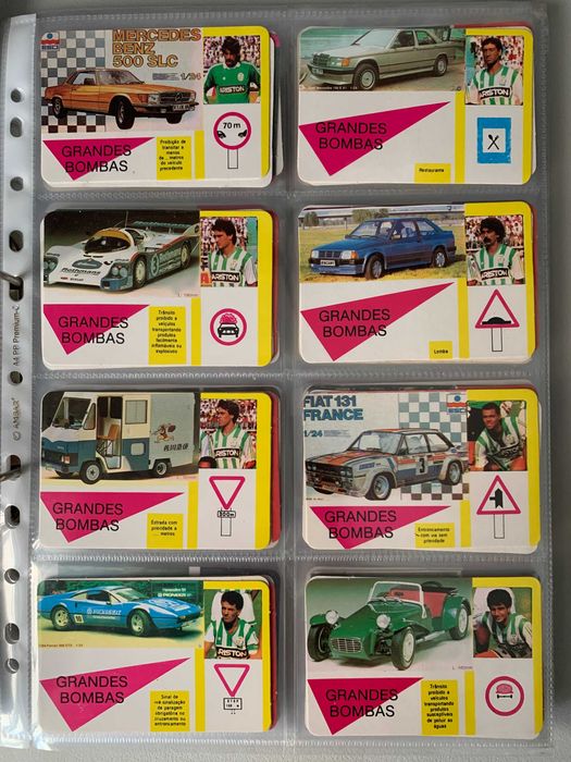 Calendários Antigos de Futebol / Carros - Coleção Grandes Bombas