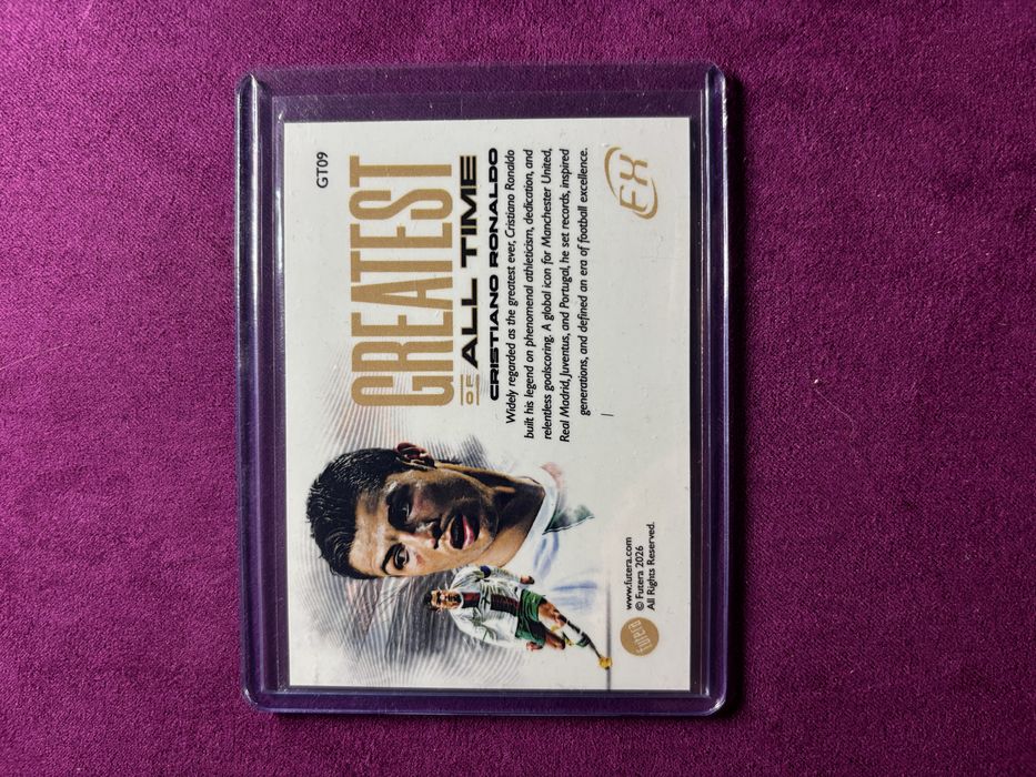 Cristiano Ronaldo Greatest of all time card Futera