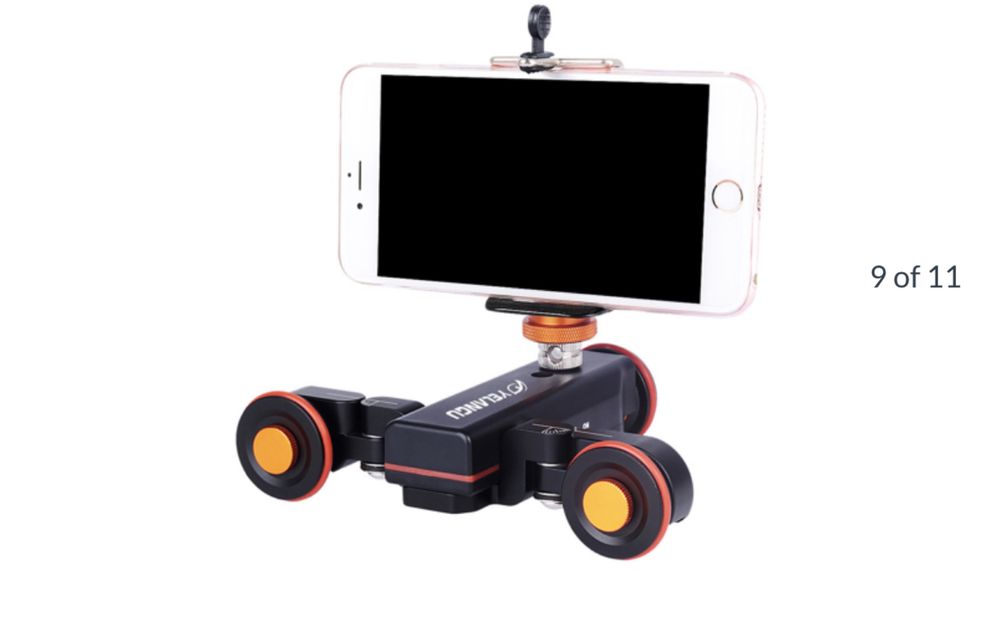 Dolly para DSLR ou smartphone com controlo remoto