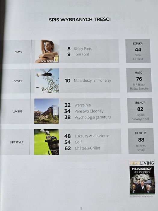 Gazeta Highliving, nr 4 (133) maj 2025 Miliarderzy i milionerzy