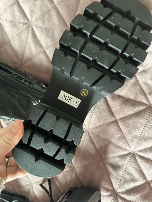 Лаковые ботфорты