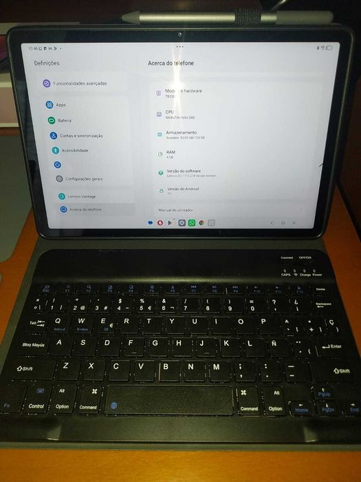 Lenovo Tab M11 128GB + Caneta + Teclado + Capa – TUDO INCLUÍDO Aceito Troca por PC de Secretaria