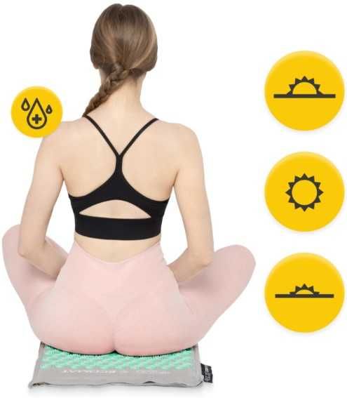 ECO Mata do akupresury z łuskami gryki i koks 4FIZJO + PODUSZKA +TORBA